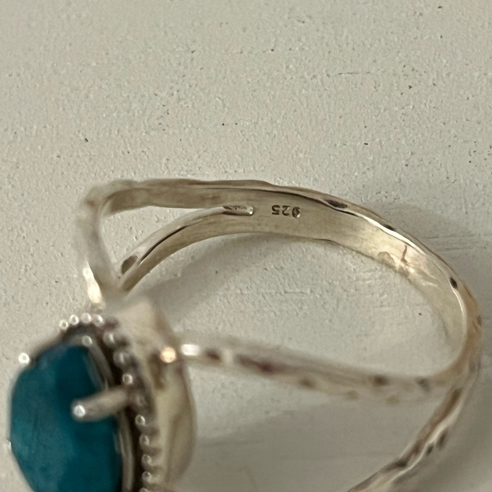 New 925 Solid Sterling Silver Emerald Gemstone Ri… - image 5